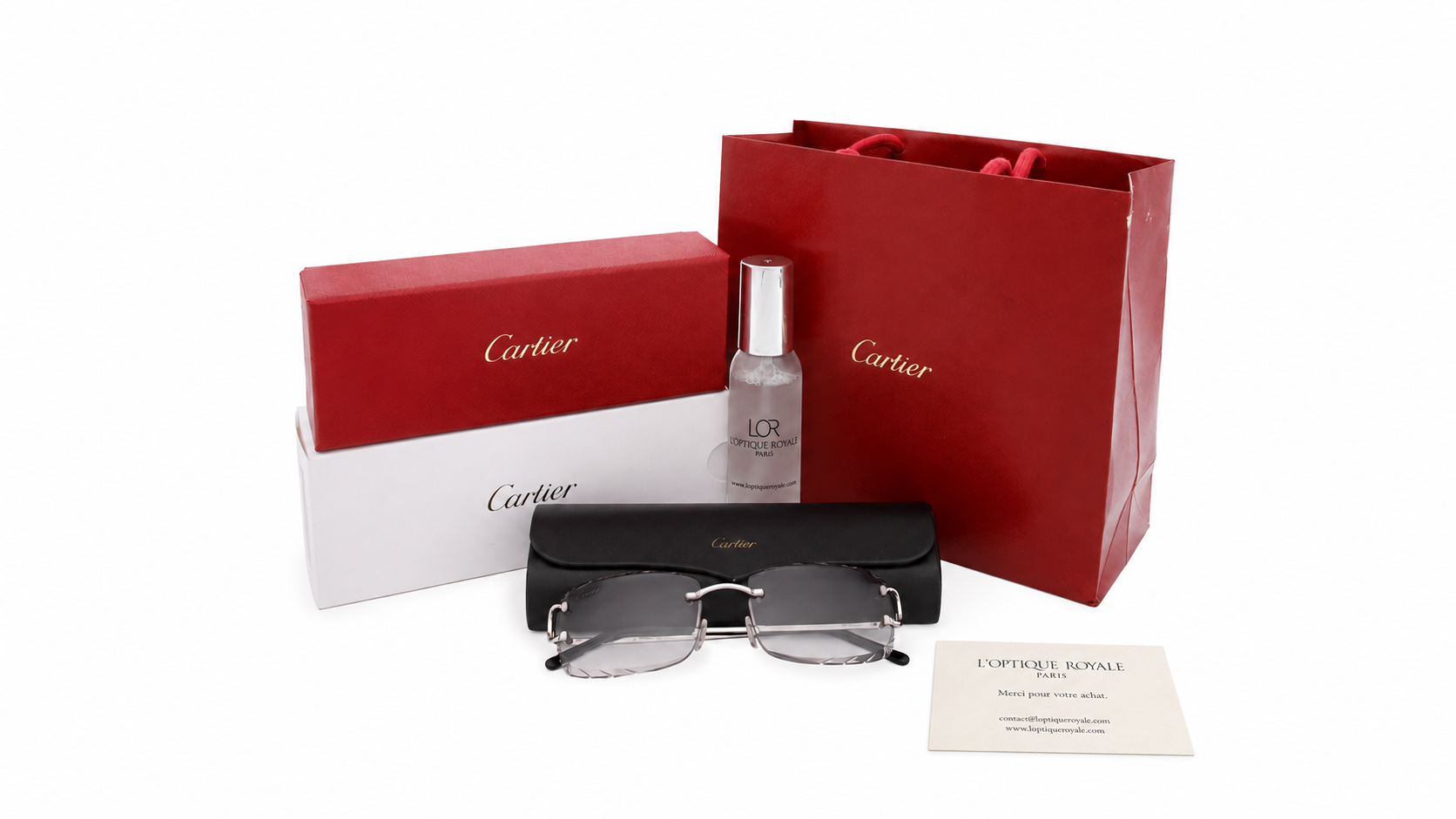 Lunettes et packaging L'Optique Royale